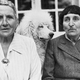 Gertrude Stein, Alice B. Toklas, and Basket the poodle in 1944